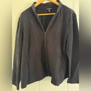 Eileen fisher waffle short jacket
